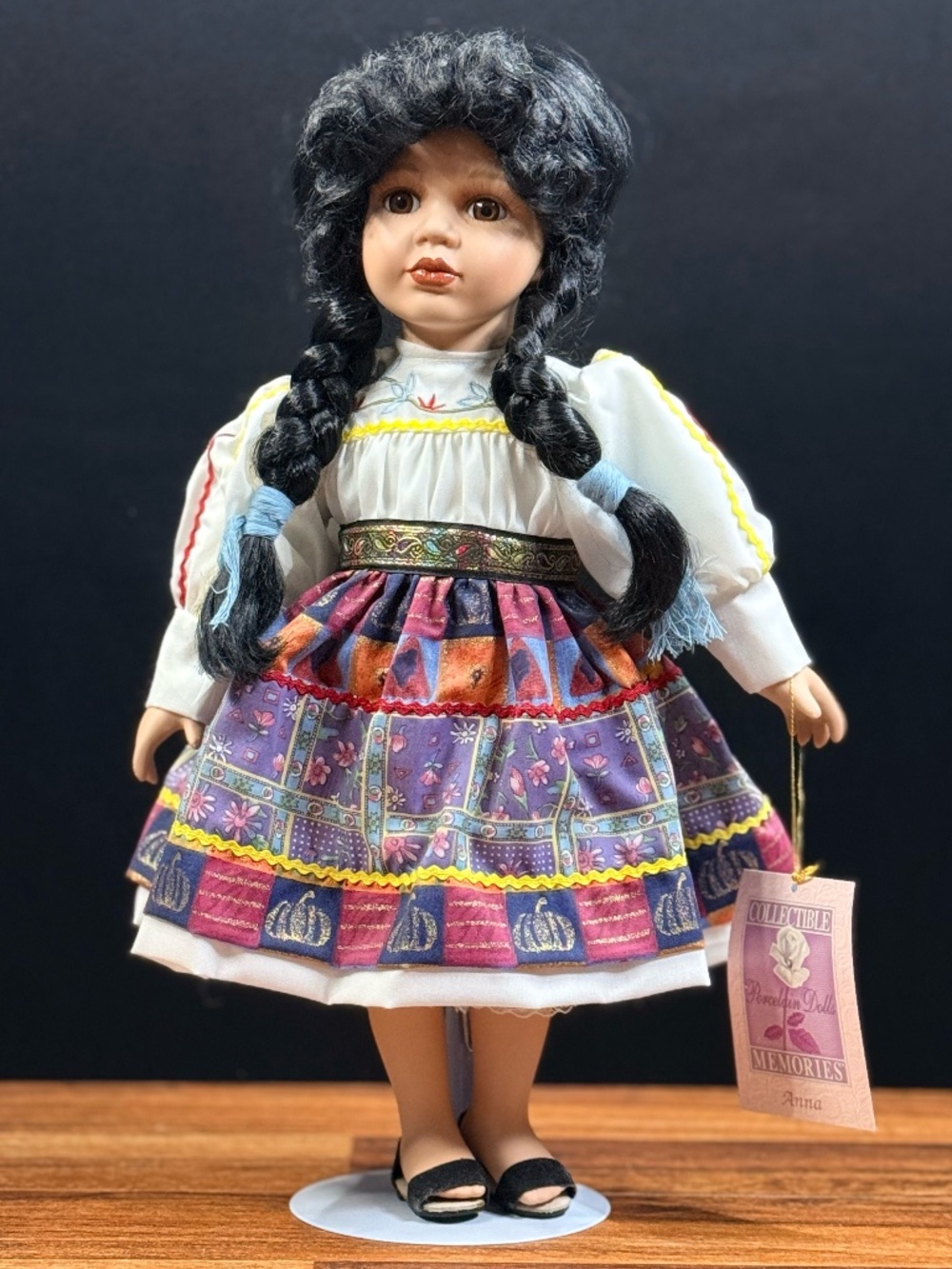 COLLECTIBLE MEMORIES Porcelain “Anna” Doll